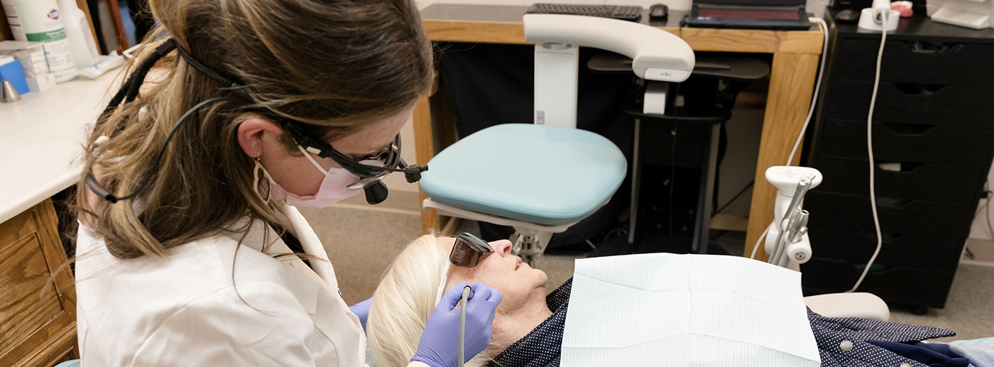 Dental exam room in Cambridge dental office